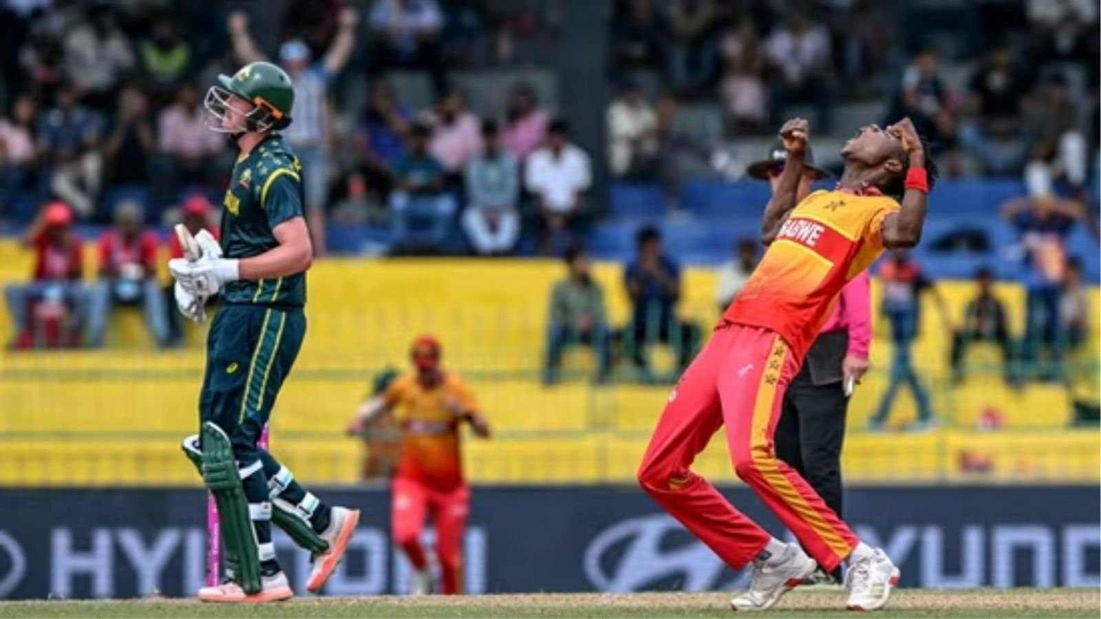 Zimbabwe vs Australia T20 World Cup, Blessing Muzarabani 4 wickets, Sikandar Raza, Brian Bennett, T20 World Cup 2026 Upsets, Cricket News,